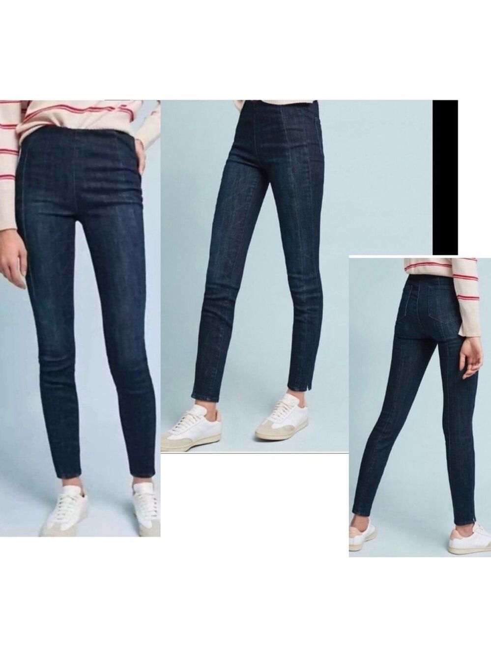 Pilcro and the letterpress high rise denim legging Jegging Sz 27 pull on